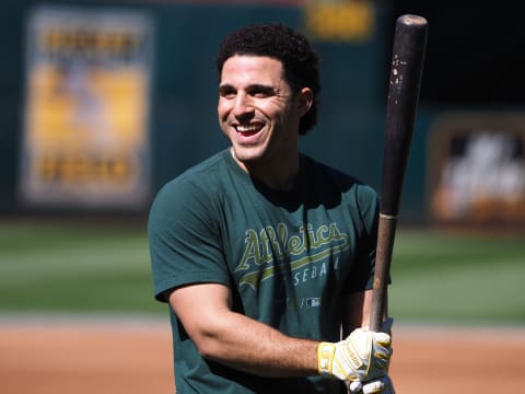 The Atlanta Braves would add another quality bat by acquiring Ramon Laureano. Mandatory Credit: Kelley L Cox-USA TODAY Sports