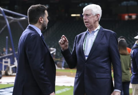 Atlanta Braves chairman Terry McGuirk and general manager Alex Anthopoulos have hard work ahead this winter. Mandatory Credit: Troy Taormina-USA TODAY Sports