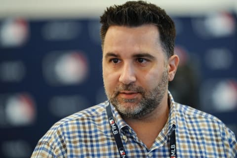 Atlanta Braves general manager Alex Anthopoulos must complete the roster without breaking the bank. Mandatory Credit: Lucas Peltier-USA TODAY Sports