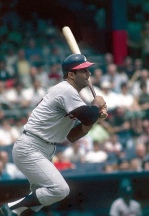 Atlanta Braves catcher Joe Torre in action during the 1968 season. Mandatory Credit: Photo By Malcolm Emmons-USA TODAY Sports (c) Copyright Malcolm Emmons