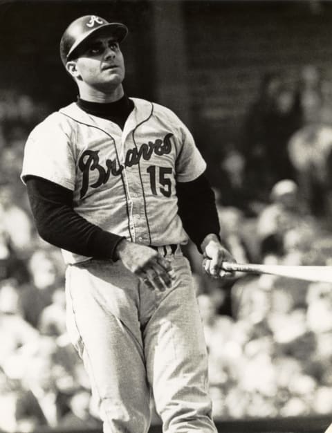 Atlanta Braves catcher Joe Torre in action during the 1968 season. Mandatory Credit: Photo By Malcolm Emmons-USA TODAY Sports (c) Copyright Malcolm Emmons