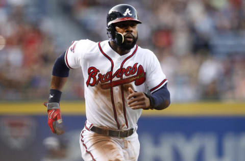 May 19, 2014; Atlanta, GA, USA; Atlanta Braves right fielder 