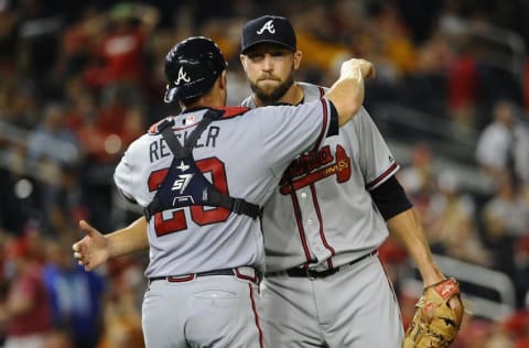 Aug 12, 2016; Washington, DC, USA; Atlanta Braves relief pitcher 