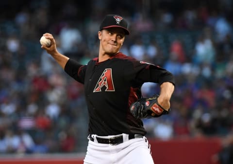 PHOENIX, ARIZONA – JUNE 01: Zack Greinke #21 of the Arizona Diamondbacks delivers a first-inning pitch against the New York Mets at Chase Field on June 01, 2019, in Phoenix, Arizona. (Photo by Norm Hall/Getty Images)