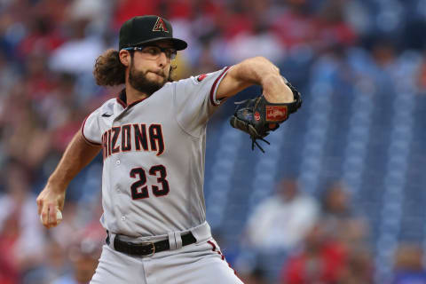 PHILADELPHIA, PA – AUGUST 26: Pitcher Zac Gallen #23 of the Arizona Diamondbacks delivers a pitch against the Philadelphia Phillies during the first inning of a game at Citizens Bank Park on August 26, 2021 in Philadelphia, Pennsylvania. (Photo by Rich Schultz/Getty Images)