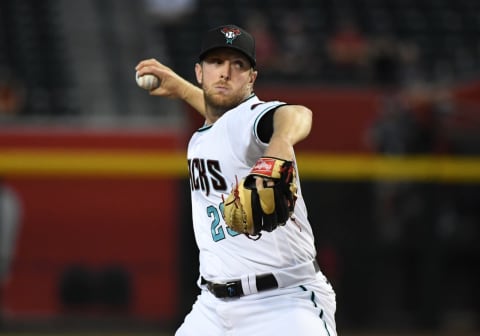 Merrill Kelly #29 of the Arizona Diamondbacks (Photo by Norm Hall/Getty Images)