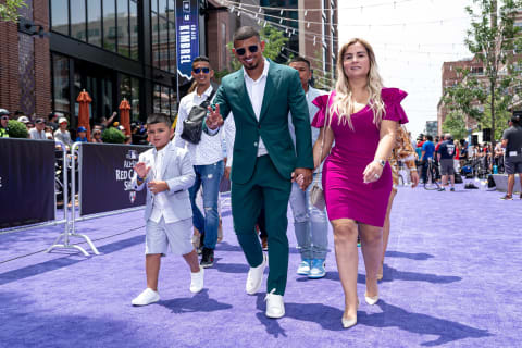 Eduardo Escobar on All-Star Red Carpet(Photo by Matt Dirksen/Colorado Rockies/Getty Images)