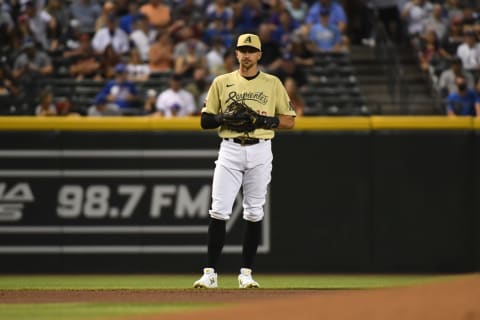 Nick Ahmed in the Serpientes jersey during a game (Photo by Norm Hall/Getty Images)