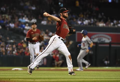 Matt Peacock #47 of the Arizona Diamondbacks (Photo by Norm Hall/Getty Images)