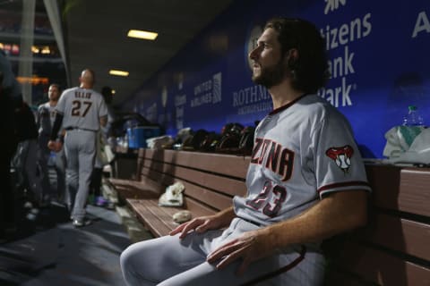 PHILADELPHIA, PA – AUGUST 26: Zac Gallen #23 of the Arizona Diamondbacks in action against the Philadelphia Phillies during a game at Citizens Bank Park on August 26, 2021 in Philadelphia, Pennsylvania. (Photo by Rich Schultz/Getty Images)