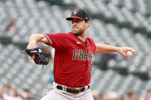 SEATTLE, WASHINGTON – SEPTEMBER 12: Tyler Gilbert #49 of the Arizona Diamondbacks pitches during the first inning against the Seattle Mariners at T-Mobile Park on September 12, 2021, in Seattle, Washington. (Photo by Steph Chambers/Getty Images)