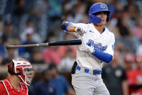 #1 prospect for the Arizona Diamondbacks Corbin Carroll (5) Mandatory Credit: Orlando Ramirez-USA TODAY Sports