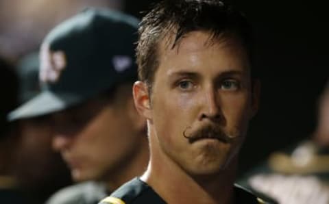 PHILADELPHIA, PA – SEPTEMBER 15: Pitcher Daniel Mengden #33. (Photo by Rich Schultz/Getty Images)