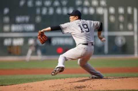 Sep 2, 2015; Boston, MA, USA; New York Yankees pitcher Masahiro Tanaka. Mandatory Credit: Greg M. Cooper-USA TODAY Sports