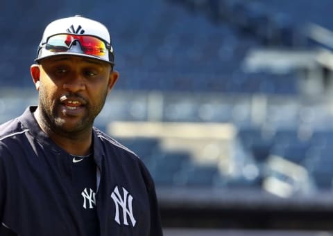 Jun 29, 2016; Bronx, NY, USA; New York Yankees starting pitcher CC Sabathia (52) during batting practice before game against Texas Rangers at Yankee Stadium. Mandatory Credit: Noah K. Murray-USA TODAY Sports