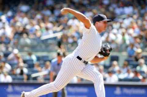 Aug 27, 2016; Bronx, NY, USA; New York Yankees starting pitcher 