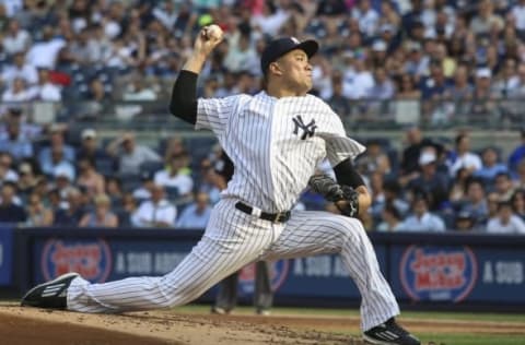 New York Yankees pitcher Masahiro Tanaka (Mandatory Credit: Wendell Cruz-USA TODAY Sports)