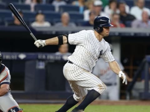 New York Yankees outfielder Brett Gardner (Mandatory Credit: Noah K. Murray-USA TODAY Sports)