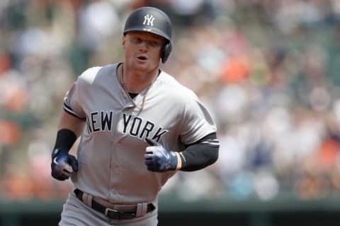 BALTIMORE, MARYLAND – APRIL 07: Clint Frazier #77 of the New York Yankees rounds the bases after hitting a solo home run against the Baltimore Orioles in the second inning at Oriole Park at Camden Yards on April 07, 2019 in Baltimore, Maryland. (Photo by Rob Carr/Getty Images)