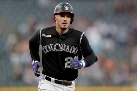 Nolan Arenado #28 of the Colorado Rockies (Photo by Matthew Stockman/Getty Images)