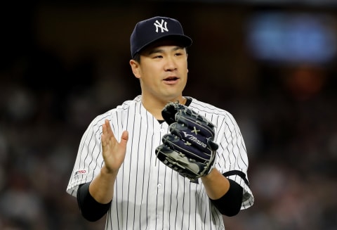 NEW YORK, NEW YORK – SEPT. 19: Masahiro Tanaka of the New York Yankees (Photo by Elsa/Getty Images)