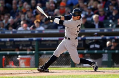 New York Yankees outfielder Nick Swisher (Photo by Leon Halip/Getty Images)