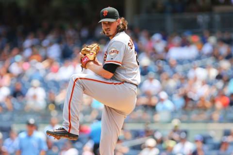 Jeff Samardzija #29 of the San Francisco Giants pitches (Photo by Mike Stobe/Getty Images)