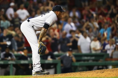 Aroldis Chapman #54 of the New York Yankees (Photo by Adam Glanzman/Getty Images)