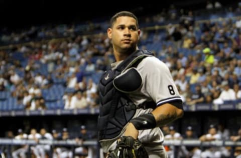 Catcher Gary Sanchez (Photo by Joseph Garnett Jr. /Getty Images