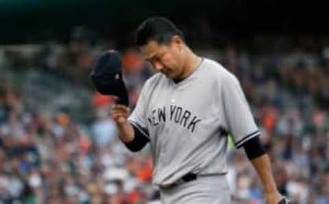 Masahiro Tanaka leaves game on a high note (Photo by Duane Burleson/Getty Images)