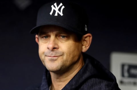 NEW YORK, NY - APRIL 03: Manager Aaron Boone