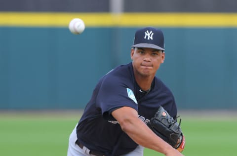 Albert Abreu #87 of the New York Yankees (Photo by Mark Cunningham/MLB Photos via Getty Images)