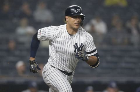 Giancarlo Stanton of the New York Yankees. (Photo by Jim McIsaac/Getty Images)