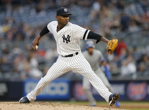 Domingo German #55 of the New York Yankees (Photo by Jim McIsaac/Getty Images)