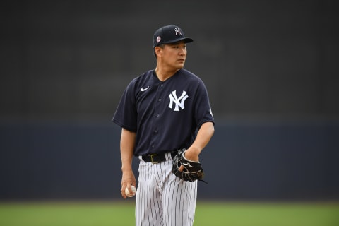 Masahiro Tanaka #19 of the New York Yankees (Photo by Mark Brown/Getty Images)