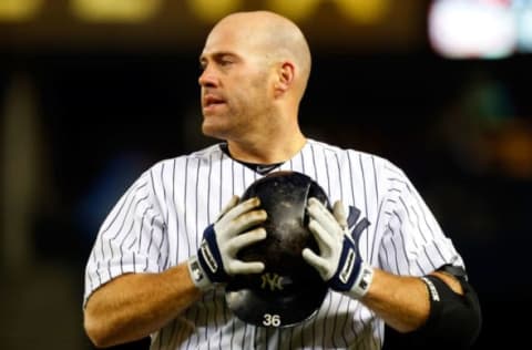 NEW YORK, NY – APRIL 16: (NEW YORK DAILIES OUT) Kevin Youkilis #36 of the New York Yankees in action against the Arizona Diamondbacks at Yankee Stadium on April 16, 2013 in the Bronx borough of New York City. The Yankees defeated the Diamondbacks 4-2.. (Photo by Jim McIsaac/Getty Images)