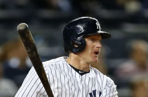 Lyle Overbay of the New York Yankees. (Photo by Rich Schultz/Getty Images)