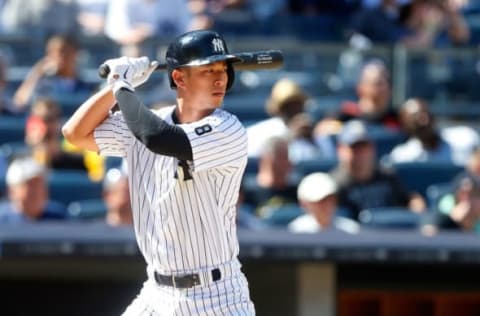 NEW YORK, NY – JUNE 12: Rob Refsnyder #38 of the New York Yankees in action against the Detroit Tigers at Yankee Stadium on June 12, 2016 in the Bronx borough of New York City. The Tigers defeated the Yankees 4-1. (Photo by Jim McIsaac/Getty Images)