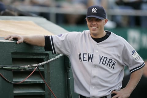 Shelley Duncan of the New York Yankees (Photo by Michael Zagaris/MLB Photos via Getty Images)