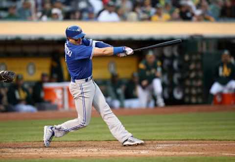 OAKLAND, CA – JUNE 05: Troy Tulowitzki #2 of the Toronto Blue Jays bats against the Oakland Athletics at Oakland Alameda Coliseum on June 5, 2017 in Oakland, California. (Photo by Ezra Shaw/Getty Images)