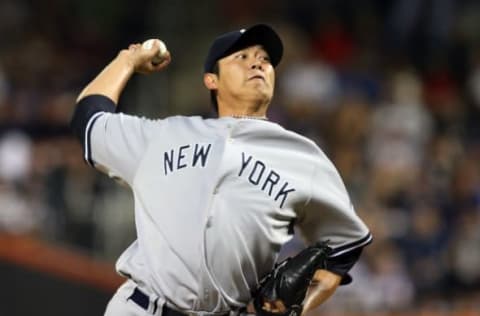 NEW YORK – JUNE 28: Chien-Ming Wang #40 of the New York Yankees pitches against the New York Mets on June 28, 2009 at Citi Field in the Flushing neighborhood of the Queens borough of New York City. (Photo by Jim McIsaac/Getty Images)