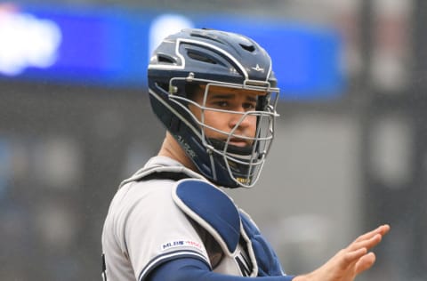 Gary Sanchez #24 of the New York Yankees - (Photo by Mark Cunningham/MLB Photos via Getty Images)