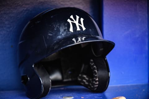 New York Yankees batting helmet – (Photo by Mark Brown/Getty Images)