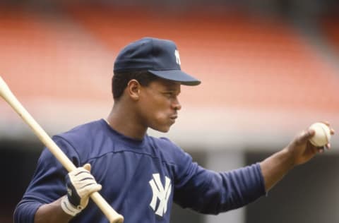 New York Yankees outfielder Rickey Henderson in 1989. (Photo by David Madison/Getty Images)