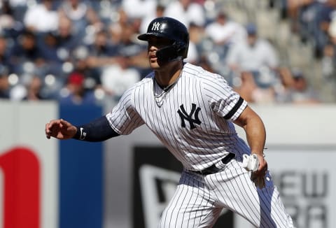 Giancarlo Stanton #27 of the New York Yankees – (Photo by Jim McIsaac/Getty Images)