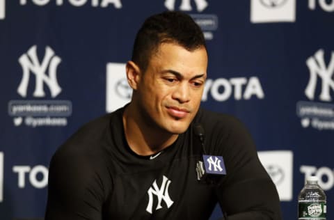 New York Yankees OF Giancarlo Stanton (Photo by Paul Bereswill/Getty Images)