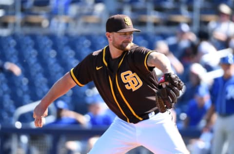 San Diego Padres closer Kirby Yates (Photo by Norm Hall/Getty Images)