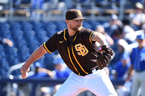 San Diego Padres closer Kirby Yates (Photo by Norm Hall/Getty Images)