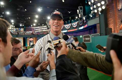 New York Yankees star Aaron Judge at the 2013 MLB Draft (Photo by Jeff Zelevansky/Getty Images)