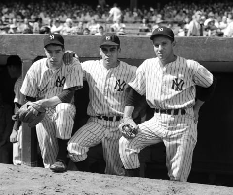 Tom Henrich (right) of the New York Yankees (Photo by Kidwiler Collection/Diamond Images/Getty Images)